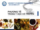 Bài giảng Phương tễ trong Y học cổ truyền