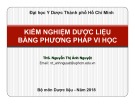 Bài giảng Kiểm nghiệm dược liệu bằng phương pháp vi học - ThS. Nguyễn Thị Ánh Nguyệt