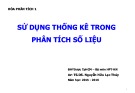 Bài giảng Sử dụng thống kê trong phân tích số liệu - TS.DS. Nguyễn Hữu Lạc Thủy