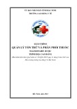 Giáo trình Quản lý tồn trữ và phân phối thuốc (Ngành: Dược - Trình độ: Cao đẳng) - Trường Cao đẳng Y tế Bắc Ninh