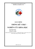 Giáo trình Thống kê y học - nghiên cứu khoa học (Ngành: Dược - Trình độ: Cao đẳng) - Trường Cao đẳng Y tế Bắc Ninh