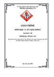 Giáo trình Y tế cộng đồng (Ngành: Y sĩ - Trung Cấp) - Trường Cao đẳng Y tế Bạc Liêu