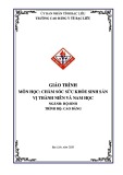 Giáo trình Chăm sóc sức khỏe sinh sản vị thành niên và nam học (Ngành Hộ sinh - Cao đẳng)