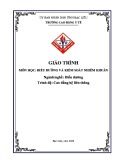 Giáo trình Điều dưỡng và kiểm soát nhiễm khuẫn (Ngành: Điều dưỡng - Cao đẳng LT) - Trường Cao đẳng Y tế Bạc Liêu