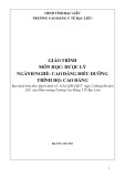 Giáo trình Dược lí (Ngành: Điều dưỡng - Cao đẳng) - Trường Cao đẳng Y tế Bạc Liêu