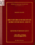 Luận văn Thạc sĩ Kinh doanh và quản lý:  Quản lý chất lượng cà phê nhân xuất khẩu tại Công ty cổ phần Thái Hòa - Quảng Trị
