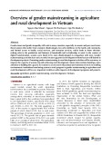 Overview of gender mainstreaming in agriculture and rural development in Vietnam