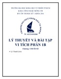 Lý thuyết và bài tập Vi tích phân 1B - Chương: Chuỗi số