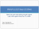 Bài giảng Pháp luật đại cương (Dành cho sinh viên không chuyên ngành Luật, khối ngành Khoa học Tự nhiên): Bài 3 – ThS. Ngô Minh Tín