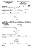Đề thi giữa học kì 1 môn Toán lớp 12 năm 2024-2025 - Trường THPT Trưng Vương, HCM