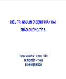 Bài giảng Điều trị insulin ở bệnh nhân đái tháo đường típ 2 - TS.BS. Nguyễn Thị Thu Thảo