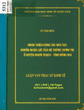 Luận văn Thạc sĩ Kinh tế: Hoàn thiện công tác đào tạo nguồn nhân lực của hệ thống Chính trị huyện Nhơn Trạch - tỉnh Đồng Nai