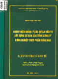 Luận văn Thạc sĩ Kinh tế:   Hoàn thiện quản lý các dự án đầu tư xây dựng cơ bản của Tổng công ty Công nghiệp thực phẩm Đồng Nai