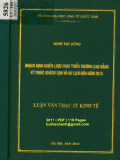 Luận văn Thạc sĩ Kinh tế:   Hoạch định chiến lược phát triển trường Cao đẳng Kỹ thuật Khách sạn và Du lịch đến năm 2015