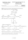 Đề thi giữa học kì 1 môn Toán lớp 12 năm 2024-2025 có đáp án - Trường THPT Nguyễn Du, Vũng Tàu