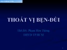 Bài giảng Thoát vị bẹn - đùi - ThS.BS. Phạm Hữu Thông