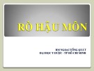 Bài giảng Rò hậu môn (57 trang)