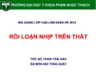 Bài giảng Rối loạn nhịp trên thất - ThS. BS. Phan Thái Hảo