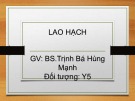 Bài giảng Lao hạch - GV: BS.Trịnh Bá Hùng Mạnh