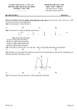 Đề thi giữa học kì 1 môn Toán lớp 12 năm 2024-2025 - Trường THPT Trần Quang Khải, Bà Rịa-Vũng Tàu