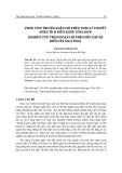 Phân tích truyện ngắn Chí Phèo theo lí thuyết phân tích diễn ngôn tổng hợp (Nghiên cứu trích đoạn Chí Phèo đến gặp Bá Kiến lần sau cùng)