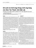 Đề xuất mô hình làng thông minh ứng dụng cho thôn Tân Thành, tỉnh Đắk Lắk