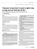 Tổng quan về quy hoạch và quản lý nghĩa trang an táng xanh tại Thành phố Hà Nội