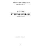 Bài giảng Kỹ thuật điện lạnh - TS. Nguyễn Dáo