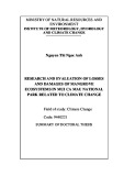 Summary of Doctoral thesis in Climate change: Research on, assessment of loss and damage to mangrove ecosystems in Ca Mau Cape National Park related to climate change