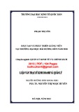 Luận văn Thạc sĩ Kinh tế: Đào tạo và phát triển giảng viên tại Trường đại học Hải Dương đến năm 2018