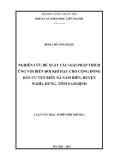 Luận văn Thạc sĩ Biến đổi khí hậu: Nghiên cứu đề xuất các giải pháp thích ứng với Biến đổi khí hậu cho cộng đồng dân cư ven biển xã Nam Điền, huyện Nghĩa Hưng, tỉnh Nam Định