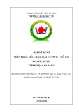 Giáo trình Hóa học đại cương - vô cơ (Ngành: Dược - Trình độ: Cao đẳng) - Trường Cao đẳng Y tế Cà Mau