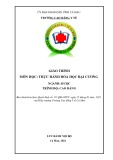 Giáo trình Thực hành hóa học đại cương (Ngành: Dược - Trình độ: Cao đẳng) - Trường Cao đẳng Y tế Cà Mau