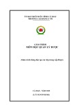 Giáo trình Quản lý dược (Ngành: Dược - Trình độ: Trung cấp) - Trường Cao đẳng Y tế Cà Mau