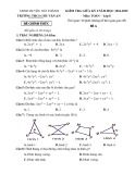 Đề thi giữa học kì 1 môn Toán lớp 8 năm 2024-2025 - Trường THCS Chu Văn An, Núi Thành