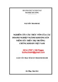 Luận văn Thạc sĩ Quản trị kinh doanh: Nghiên cứu cấu trúc vốn của các doanh nghiệp ngành khoáng sản niêm yết trên thị trường chứng khoán Việt Nam