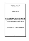 Luận văn Thạc sĩ Quản trị kinh doanh: Quản trị kênh phân phối sản phẩm bia tại thị trường Bình Định của Công ty cổ phần bia Sài Gòn - Miền Trung