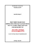 Luận văn Thạc sĩ Quản trị kinh doanh: Phát triển thanh toán không dùng tiền mặt tại Ngân hàng Đầu tư và Phát triển Việt Nam - Chi nhánh Phú Tài