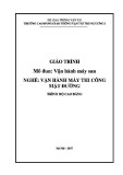 Giáo trình Vận hành máy san (Nghề Vận hành máy thi công mặt đường - Trình độ Cao đẳng) - CĐ GTVT Trung ương I