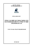 Luận văn Thạc sĩ Quản trị kinh doanh: Nâng cao hoạt động sản xuất kinh doanh của Công ty MDF Vinafor Gia Lai