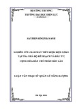 Luận văn Thạc sĩ Quản lý năng lượng: Nghiên cứu giải pháp tiết kiệm điện năng tại tòa nhà Bộ Kế hoạch và Đầu tư, Cộng hòa dân chủ nhân dân Lào