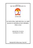 Đề án tốt nghiệp: Xây dựng nông thôn mới nâng cao trên địa bàn xã Thới Bình, huyện Thới Bình, tỉnh Cà Mau