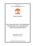 Đề án tốt nghiệp: Chất lượng công chức cấp xã trên địa bàn thành phố Đồng Xoài, tỉnh Bình Phước trong bối cảnh chuyển đổi số