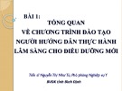 Bài giảng Chương trình Đào tạo người hướng dẫn thực hành lâm sàng cho điều dưỡng mới - Bài 1: Tổng quan về Chương trình Đào tạo người hướng dẫn thực hành lâm sàng cho điều dưỡng mới (Bệnh viện Đa khoa tỉnh Bình Định)