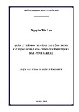 Luận văn Thạc sĩ  Quản lý kinh tế: Quản lý tiến độ thi công các công trình xây dựng cơ bản của chính quyền Huyện Ea Kar - tỉnh Đắk Lắk