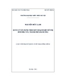 Luận văn Thạc sĩ Quản lý đô thị: Quản lý xây dựng theo quy hoạch khu đô thị mới phía Tây thành phố Hải Dương