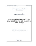 Luận văn Thạc sĩ Quản lý đô thị: Giải pháp quản lý kiến trúc cảnh quan khu đô thị Văn Khê - La Khê - Hà Đông - Hà Nội