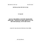 Luận văn Thạc sĩ Quản lý đô thị: Quản lý hệ thống cấp nước thành phố Đồng Hới - tỉnh Quảng Bình thích ứng với biến đổi khí hậu, nước biển dâng