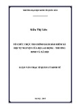 Luận văn Thạc sĩ  Quản lý kinh tế: Tổ chức thực thi chính sách bảo hiểm xã hội tự nguyện của Bộ Lao động - Thương binh và Xã hội