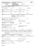 Đề thi giữa học kì 1 môn Toán lớp 11 năm 2024-2025 - Trường THPT Hà Huy Tập, Quảng Nam